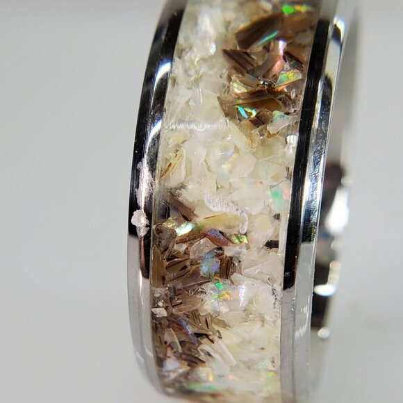 "Lovely Sea" Ring with Mother of Pearl & Abalone Sheels - Picture 1 of 6